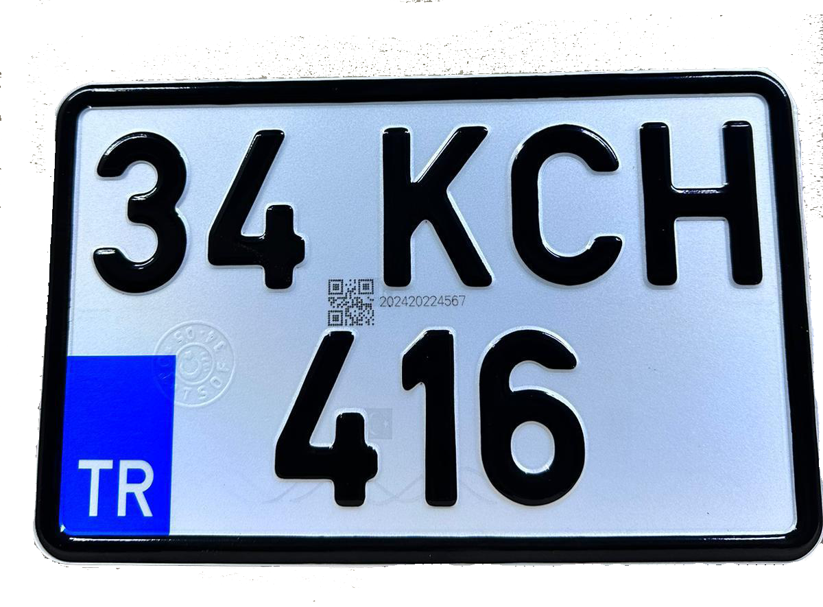 Karekodlu Standart Baskı Motor Plakası